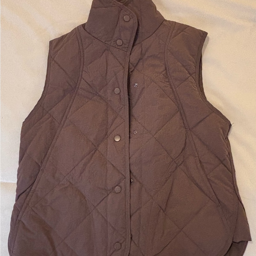 Women's Quilted Brown Vest